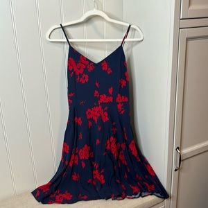 GAP blue and red floral dress, size XS